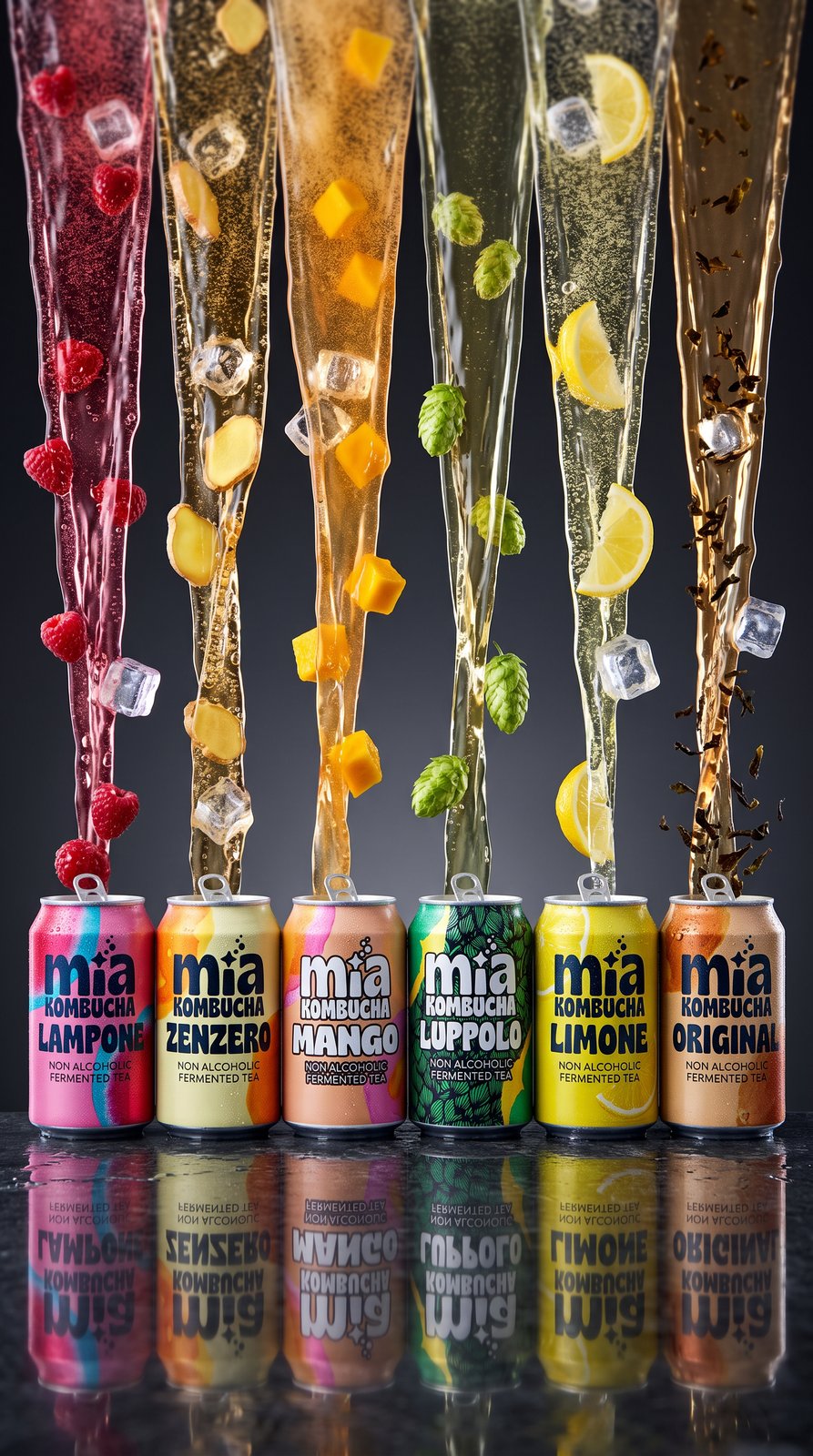 Mia! Kombucha — la gamma